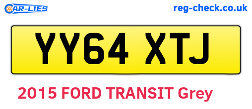 YY64XTJ are the vehicle registration plates.