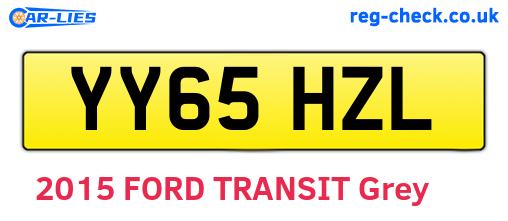 YY65HZL are the vehicle registration plates.