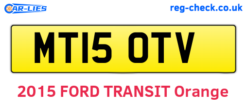 MT15OTV are the vehicle registration plates.
