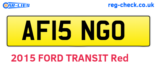 AF15NGO are the vehicle registration plates.