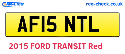 AF15NTL are the vehicle registration plates.