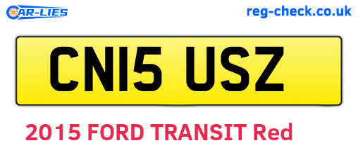 CN15USZ are the vehicle registration plates.