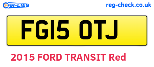 FG15OTJ are the vehicle registration plates.