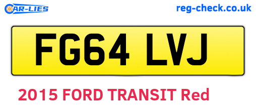 FG64LVJ are the vehicle registration plates.