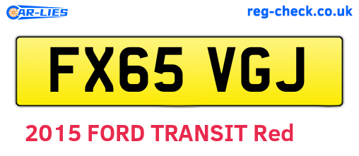 FX65VGJ are the vehicle registration plates.