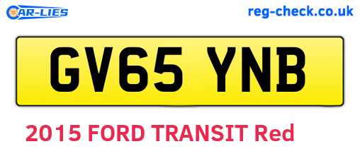GV65YNB are the vehicle registration plates.
