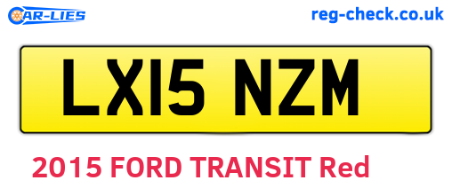 LX15NZM are the vehicle registration plates.