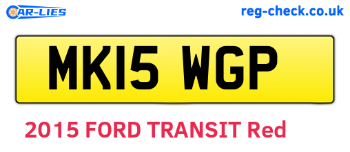 MK15WGP are the vehicle registration plates.