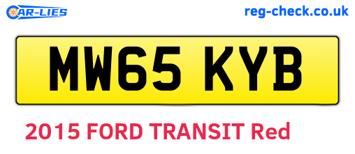 MW65KYB are the vehicle registration plates.
