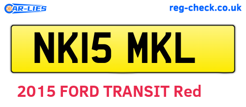 NK15MKL are the vehicle registration plates.