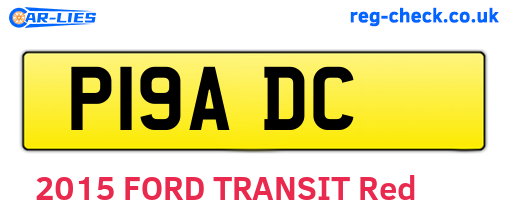 P19ADC are the vehicle registration plates.