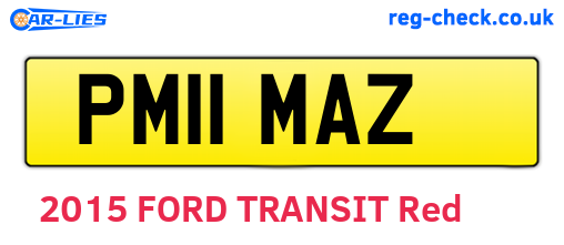 PM11MAZ are the vehicle registration plates.
