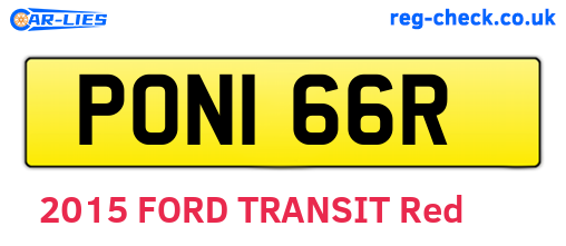 PON166R are the vehicle registration plates.