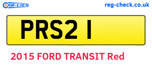 PRS21 are the vehicle registration plates.