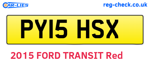 PY15HSX are the vehicle registration plates.