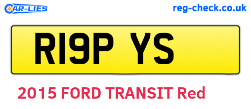 R19PYS are the vehicle registration plates.