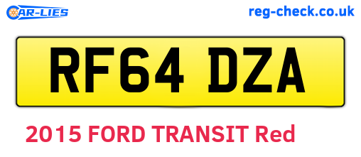 RF64DZA are the vehicle registration plates.