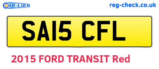 SA15CFL are the vehicle registration plates.