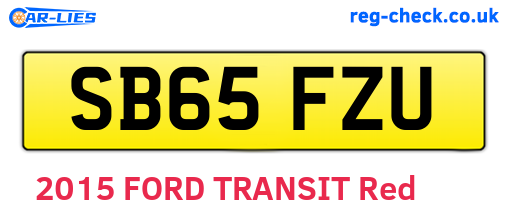 SB65FZU are the vehicle registration plates.