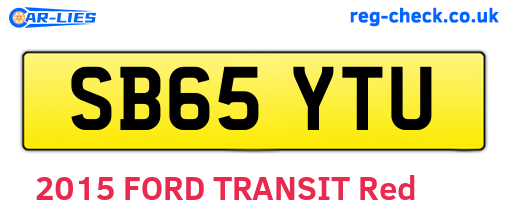 SB65YTU are the vehicle registration plates.