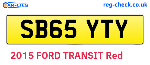 SB65YTY are the vehicle registration plates.