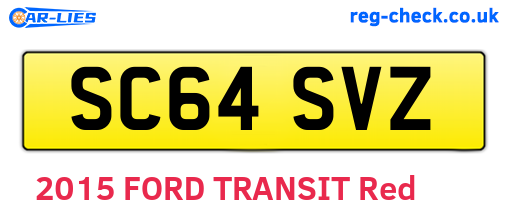 SC64SVZ are the vehicle registration plates.