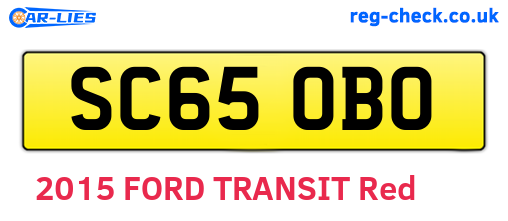SC65OBO are the vehicle registration plates.