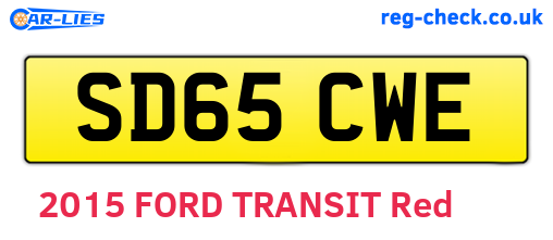 SD65CWE are the vehicle registration plates.