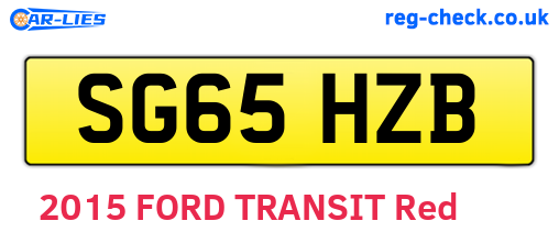 SG65HZB are the vehicle registration plates.