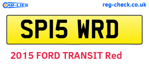 SP15WRD are the vehicle registration plates.