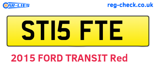 ST15FTE are the vehicle registration plates.