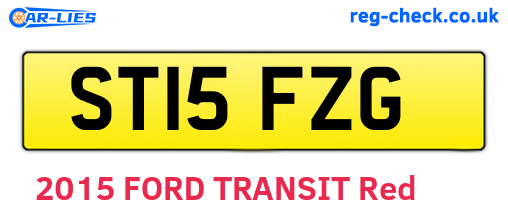 ST15FZG are the vehicle registration plates.