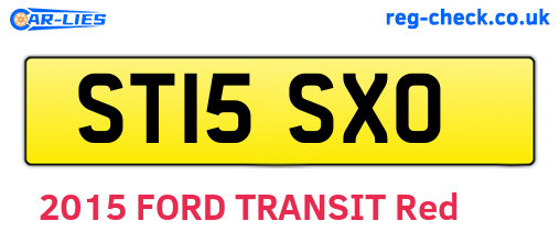 ST15SXO are the vehicle registration plates.