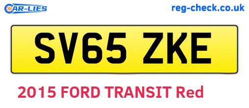 SV65ZKE are the vehicle registration plates.