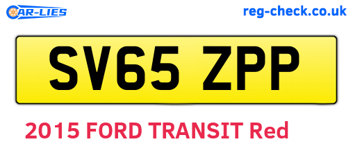 SV65ZPP are the vehicle registration plates.