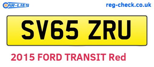 SV65ZRU are the vehicle registration plates.
