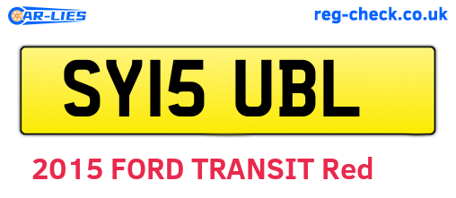SY15UBL are the vehicle registration plates.