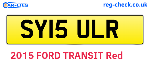 SY15ULR are the vehicle registration plates.