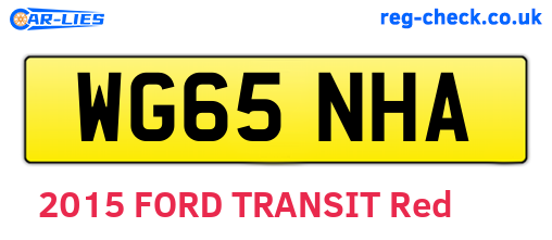 WG65NHA are the vehicle registration plates.