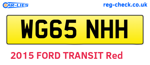 WG65NHH are the vehicle registration plates.