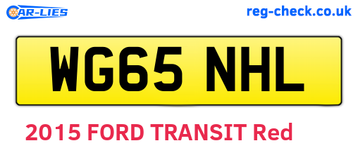 WG65NHL are the vehicle registration plates.