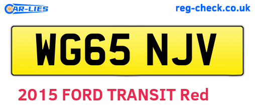 WG65NJV are the vehicle registration plates.