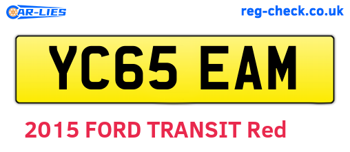 YC65EAM are the vehicle registration plates.