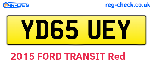 YD65UEY are the vehicle registration plates.