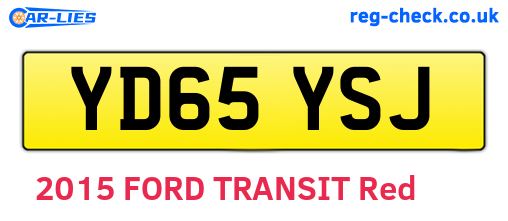 YD65YSJ are the vehicle registration plates.