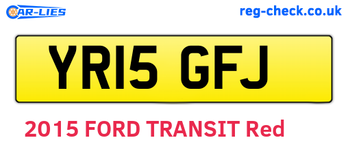 YR15GFJ are the vehicle registration plates.