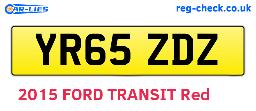 YR65ZDZ are the vehicle registration plates.