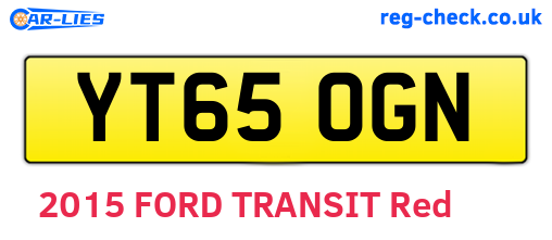 YT65OGN are the vehicle registration plates.