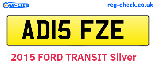 AD15FZE are the vehicle registration plates.