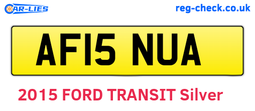 AF15NUA are the vehicle registration plates.